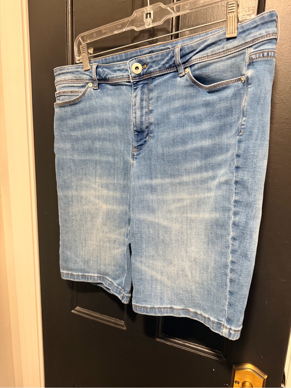 J. Jill Light Blue Washed Denim Shorts